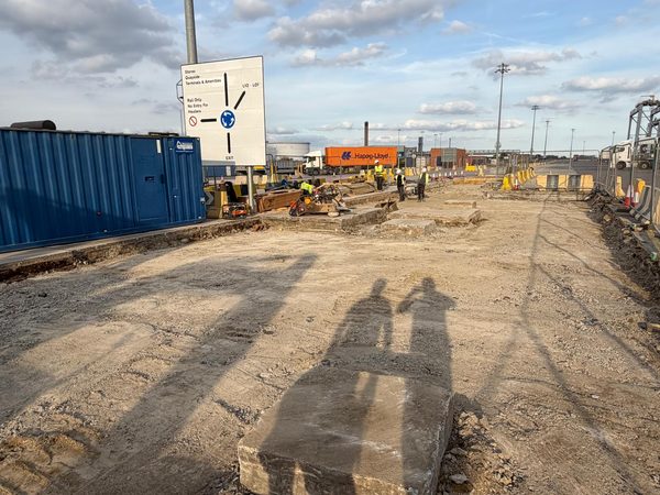 Site clearance works at port