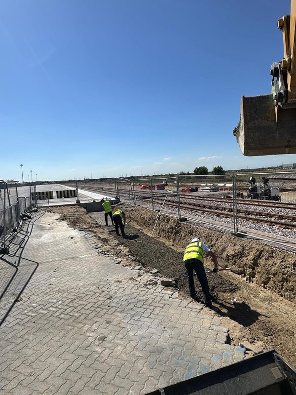 Trench groundworks in progress